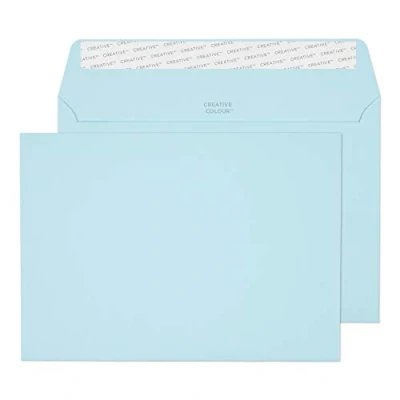Image de Blake Creative Colour C5 162 x 229 mm 120 g/m² Enveloppes Bande Adhésive (45318) Bleu Coton Boîte de 25