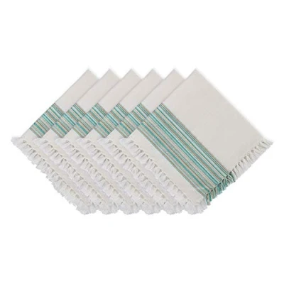 Image de DII Dessus de Table, Coton, Bleu Sarcelle, Ensemble Serviettes, 20 x