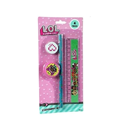 Image de LOL Surprise Papeterie comprenant un crayon, une règle et taille crayon