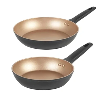 Image de Russell Hobbs COMBO 7950 Poêle à frire antiadhésive 20 et 28 cm de la collection Opulence, compatible induction, passe au lave vaisselle, sans PFOA, noire dorée, Gold