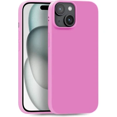 Image de MyGadget Coque pour iPhone 15 Plus Case TPU Souple Cover Protection Extra Fine &amp; Légère Étui Coloré Anti Choc et Rayures Fuchsia