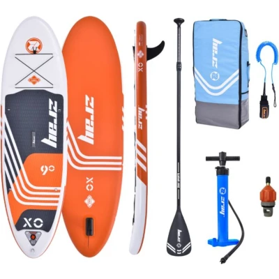 Image de Zray SUP Stand Up Paddle Gonflable X Rider Young 9&#039; PB ZX0E Planche Dropstitch Leash, Pagaie, Pompe, Sac de Transport et Kit Option Siege Kayak Jusqu’à 85kg 167l 275x71x13cm