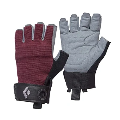 Image de Black Diamond Women&#039;s Crag Half Finger Gloves Gants d&#039;escalade, Bordeaux, Extra Small