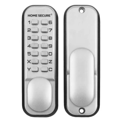 Image de Verrou de porte à code et bouton résistant aux intempéries chrome