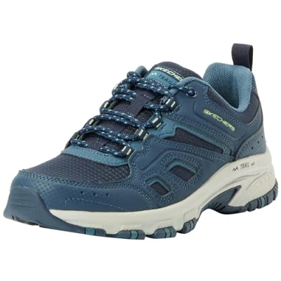 Image de Skechers Femme Pathway Finder Localisateur de sentiers Hillcrest, Bordure en Maille synthétique Bleu Marine, 36.5 EU