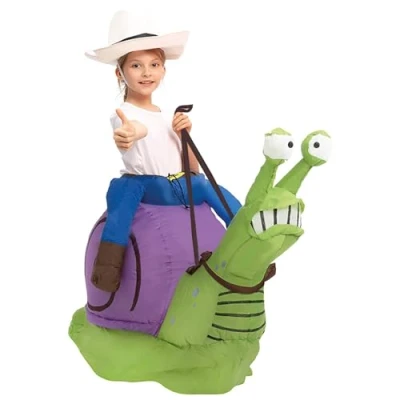 Image de AirSuit® Déguisement Gonflable Escargot pour Enfants Taille 90 à 120cm en Polyester très Résistant Agréable Porter Système de Gonflage Inclus Animal Géant OriginalCup®