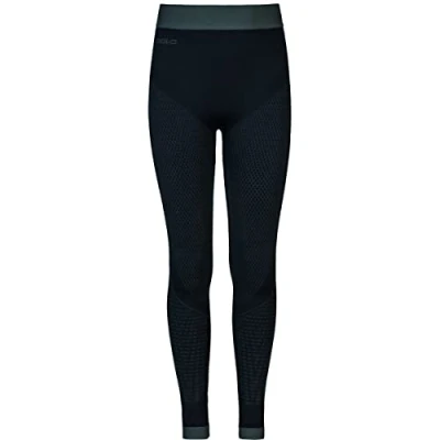 Image de odlo Performance Caleçon long pour enfants, Taille: 152/164, Black graphite grey