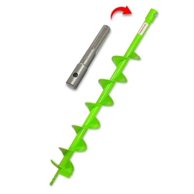 Image de WERHE Perceuse à terre avec réceptacle SDS Max 120 mm Pointe de Foret robuste pour pieux 120mm