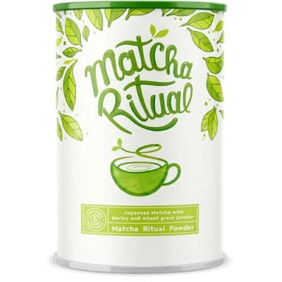 Image de Matcha Ritual Latte au thé vert enrichi en lait de coco, agropyre et herbe d’orge qualité supérieure pour la cérémonie du japonaise 210 g poudre