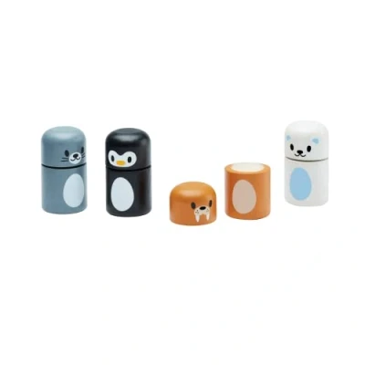 Image de PlanToys Animaux à Associer Jeu de Correspondance Arctique Puzzle Motricité en Bois Jouet Écologique Reconnaissance des Formes