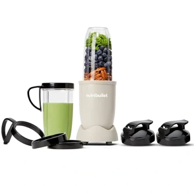 Image de nutribullet Pro 900 Watt, Blender Électrique, Hachoir, puissance de 900w, verres ml et 700ml, Sable mat, NB910MASN
