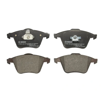 Image de BOSCH 0 986 494 077 Jeu de plaquettes frein Low Metallic avec clip piston, tôle anti bruit VOLVO: V40 3/5 portes, V50, C70 2 Cabriolet
