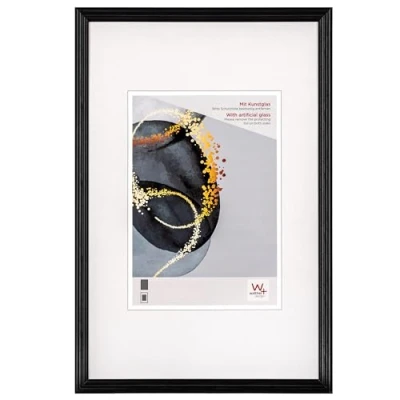 Image de walther design Select HSX318B Cadre Photo en Bois avec Verre Synthétique, 13 x 18 cm, Noir