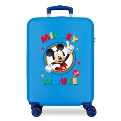 Image de Disney Circle Mickey Valise Trolley Cabine Bleu 37x55x20 cms Rigide ABS Serrure à combinaison 34L 2,6Kgs 4 roues doubles Bagage main