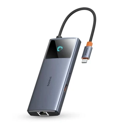 Image de Hub USB C Baseus 10Gbps 4K60Hz HDMI 100W PD 6 en 1 avec Ethernet RJ45