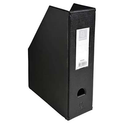 Image de Exacompta Réf. 90161E Porte revue en PVC Dos de 10 cm livré à plat Dimensions 31,5 x 23,5 Pour documents au format A4 Couleur Noir