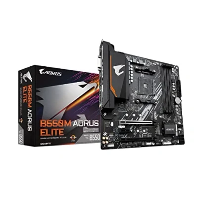 Image de GIGABYTE B550M AORUS Elite (AM4/ AMD/ B550/ Micro ATX/DDR4/Dual M.2/PCIe 4.0/Realtek GbE LAN/Gaming Carte mère)