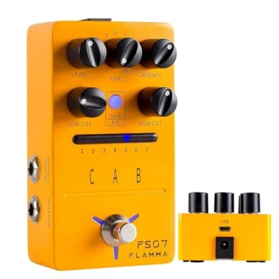Image de pédale de guitare pour FLAMMA FS08 FS07 FS06 FS05 FS03 FS02 FS01 Reverb, d&#039;effets 7 emplacements stockables, 11 effets modulation True Bypass (FS07)
