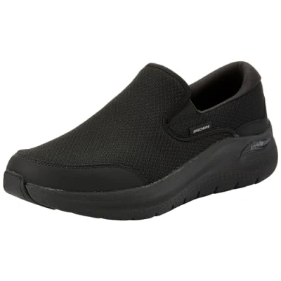 Image de Skechers Homme Arch Fit 2.0 Vallo À Enfiler, Cuir Mesh Noir, 40 EU