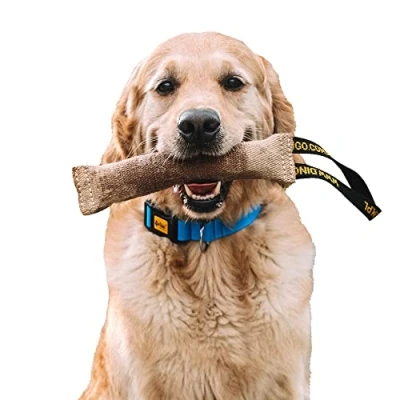 Image de Dingo Jouet en Jute à Une Poignée pour l&#039;Éducation Canine, Le Récupérer, l&#039;Apprentissage de la Morsure, Jeu Proie, Tir Corde, Amusant, Mâcher Chien Fait Main 40 cm 10545