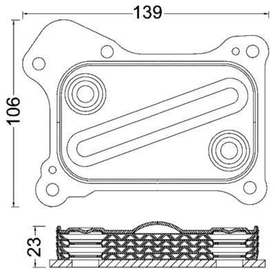Image de MAHLE ORIGINAL CLC 190 000S Radiateur d&#039;Huile FIAT: Punto Evo 3/5 portes, Grande II OPEL: Corsa D portes