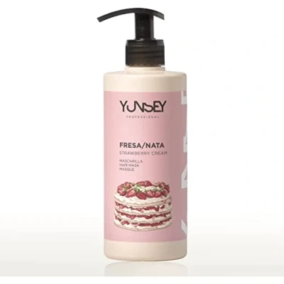 Image de Masque pour tous types de cheveux. Laissez vous tenter par son parfum enivrant fraise qui laissera une chevelure brillante et douce. soin capillaire à rincer pa