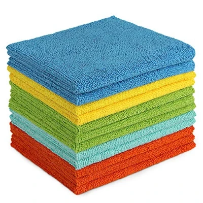 Image de AIDEA Lot de 12 Chiffons Nettoyage en Microfibre, Torchons Lavette Microfibre Ménage Plus Doux, Absorbants, Non Pelucheux, pour Maison, Cuisine, Voiture, Cenêtres e Vitre 30 x 30cm