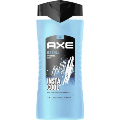Image de Axe Gel douche et shampoing 3 en 1 Ice Chill XL pour le corps, visage les cheveux donne un parfum spectaculaire sous la x 400 ml