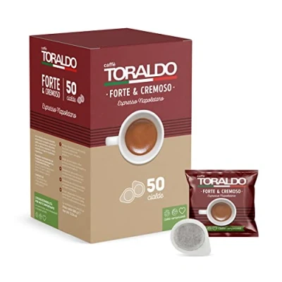 Image de CAFFÈ TORALDO MISCELA FORTE &amp; CREMOSO Box 50 DOSETTES ESE44 7.2g