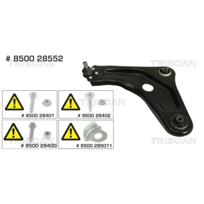 Image de TRISCAN 8500 28552 Bras de suspension avec rotule suspension, support en caoutchouc barre oscillant transversal PEUGEOT: 207 3/5 portes