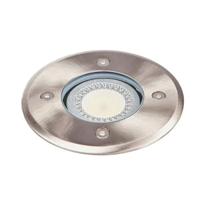 Image de Lindby Spot encastrable dans le sol Insa (Moderne) en Gris Inox (1 lampe,à GU10), extérieur