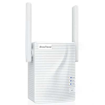 Image de BrosTrend Répéteur WiFi AC1200Mbps, Amplificateur WiFi, Extender, Booster Couverture Étendue 5 GHz &amp; 2,4 Double Bande, Compatible avec Toutes Les Box Internet, 1 Port Ethernet