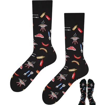 Image de TODO Chaussettes amusantes, à motifs, multicolores, pour exprimer sa joie de vivre, 43 46
