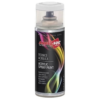 Image de Ambro Sol V400SAT1 Vernis Peinture Acrylique Multi Usage, Brillante pour Intérieur et Extérieur, Adapté a Tous Type de Matériau, Aérosol En Fer Blanc Recyclable 400 ml, Satinè