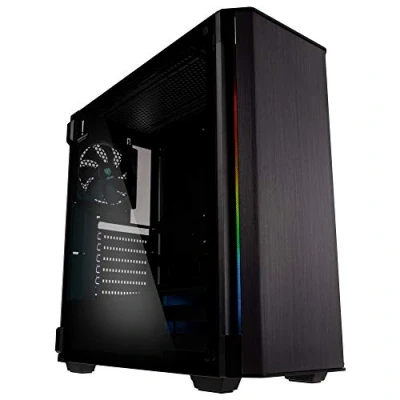 Image de Boîtier Moyen Tour E ATX Refine RGB avec Panneau Vitré, Noir