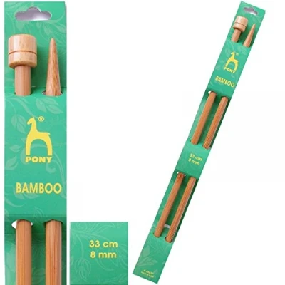 Image de Pony P66817 Bambou Épingles à Tricoter Multicolore 8,0 x 3,6 40,5 cm
