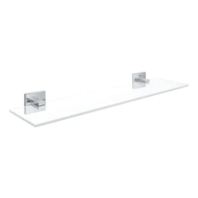 Image de GROHE Start Cube Tablette en Verre, Etagère de Salle Bain, Fixations Cachées, 53 cm, A coller avec QuickGlue ou à visser, Chromé, 41109000