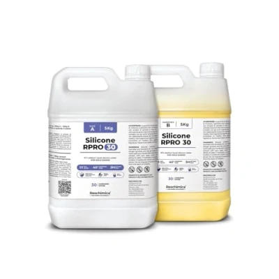 Image de Caoutchouc de silicone liquide 1:1 pour moulage R PRO 30, non toxique, moules durs et compatible avec les résines, la cire, le plâtre d&#039;autres matériaux (10 kg)