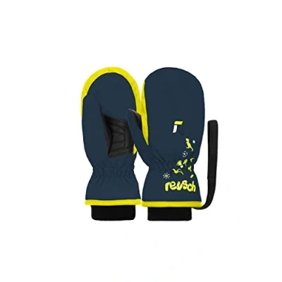 Image de Reusch Kids Mitten Gants Mixte, Multicolore Bleu/Jaune de sécurité, 5