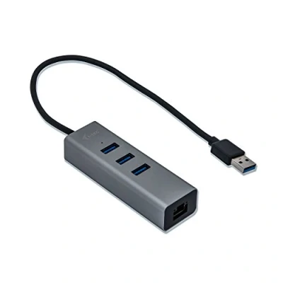 Image de i tec USB 3.0 Métal 3 Port HUB avec Gigabit Ethernet Adapter 1x vers RJ 45 3x pour Windows MacOS Linux Android