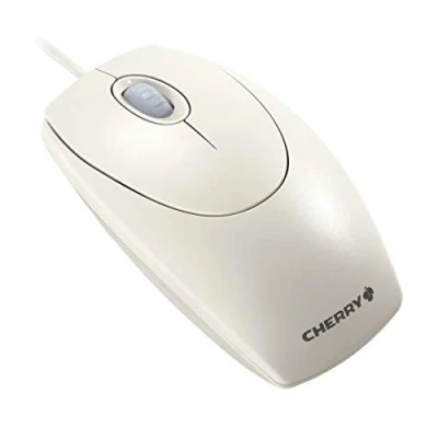 Image de CHERRY WheelMouse optical, Souris filaire, convient aux droitiers et gauchers, capteur optique pour un déplacement précis du pointeur de la souris, Gris clair