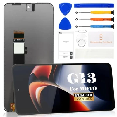 Image de Écran LCD de rechange pour Motorola Moto G13 G23 tactile Digitizer Assemblée Kits réparation (noir, sans cadre)