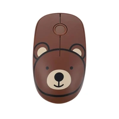 Image de TELLUR Souris sans Fil avec Récepteur Nano USB 2,4Ghz, Clic Silencieux, 1600DPI, 3 Boutons Silencieuse, Mouse Wireless Plug&amp;Play, Design Fin et Léger à Transporter (Ours)