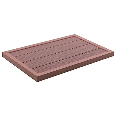 Image de vidaXL Elément de Plancher pour Douche Solaire Echelle Piscine Paillasson Antidérapant Extérieur Durable Robuste Marron 101x63x5,5 cm WPC