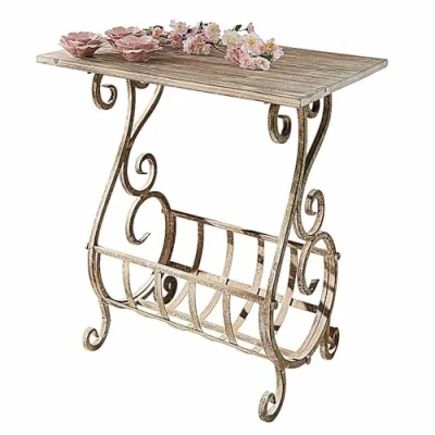 Image de Loberon Console Ciattos Fer Bois de Sapin H/L/P env. 57/57/34 cm Marron Vieilli
