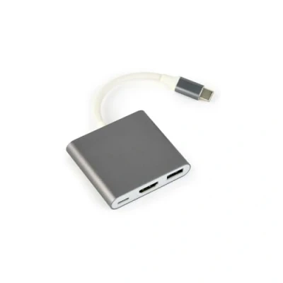 Image de Gembird A CM HDMIF 02 SG adaptateur graphique USB 3840 x 2160 pixels Gris Neuf