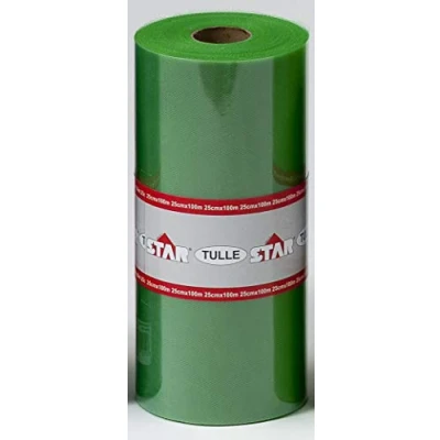 Image de STAR NEW FLOWER Bobine Tulle, Vert foncé, 25 cm x 100 m, 1573 p
