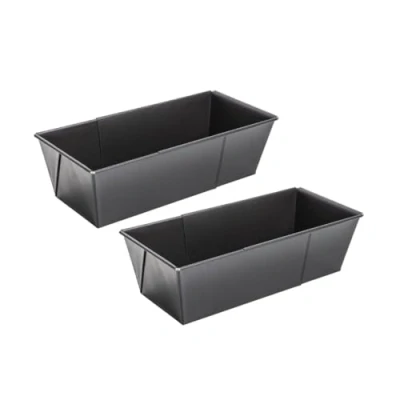 Image de Zenker 9914350 Lot de 2 moules à cake extensibles, moule cake, extensible, gâteau, gâteaux, rectangulaire, Acier, Noir, 20 35 x 11,5 7 cm