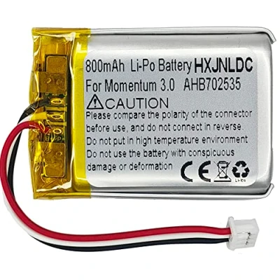Image de DC 3.7V 800mAh AHB702535PCT 01 Rechargeable Polymer Lithium Battery pour Sennheiser Momentum 3.0 M3AEBT M3IETW Casque de Jeu sans Fil Replacement
