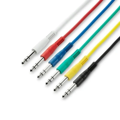 Image de Adam Hall Cables 3 STAR BVV 0120 SET Jeu de 6 câbles patch 6,3 mm Jack Stereo 1,20 m